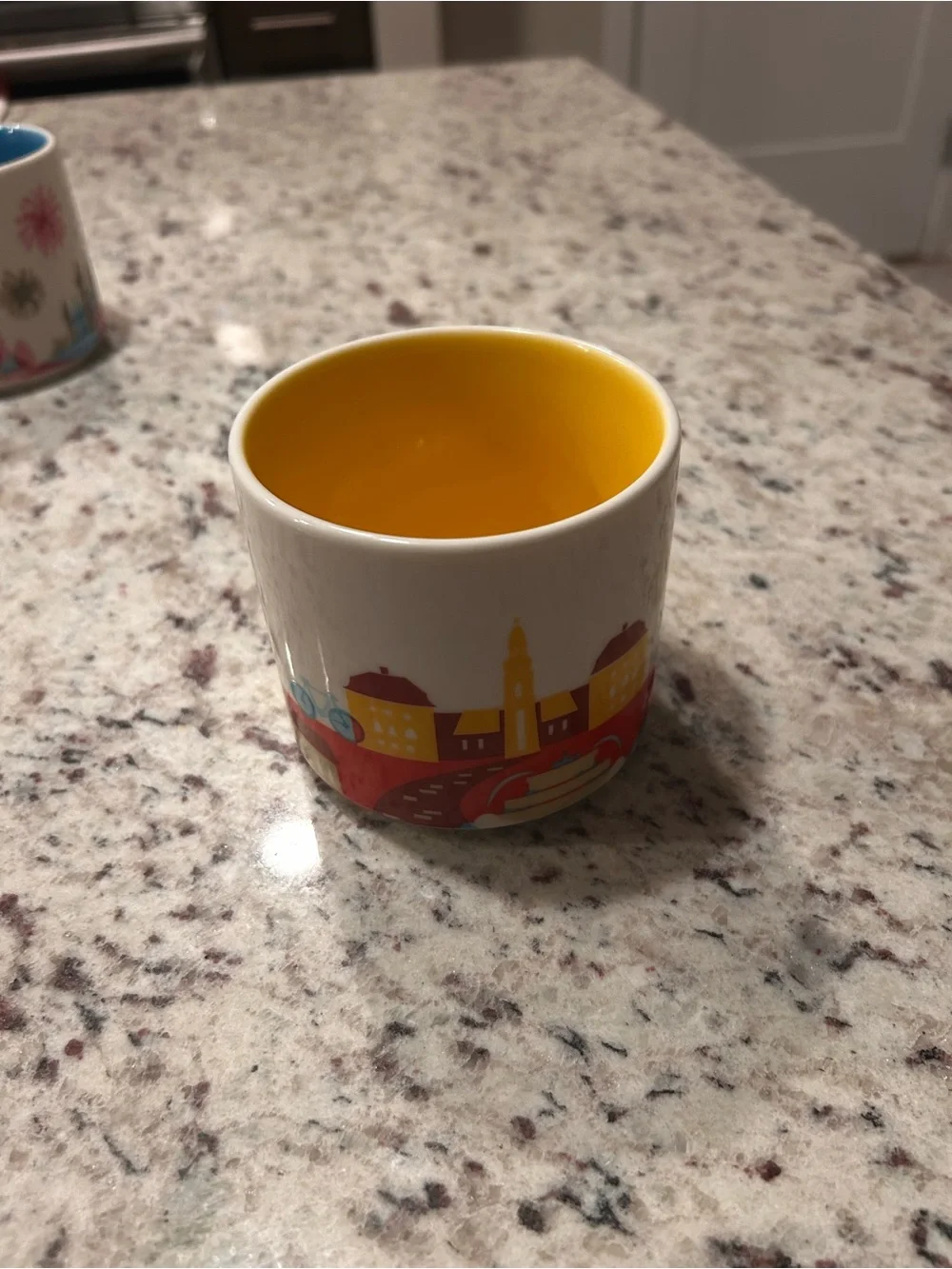 Starbucks You Are Here Copenhagen Cityscape Ceramic Mug - Yellow Interior